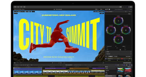 MacBook Air viser den høye ytelsen til M5-chipen under videoredigering.