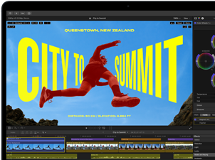MacBook Air viser den høye ytelsen til M5-chipen under videoredigering.
