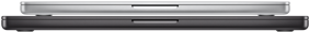 En lukket 14-tommers MacBook Pro i sølv og en lukket 16-tommers MacBook Pro i stellarsvart