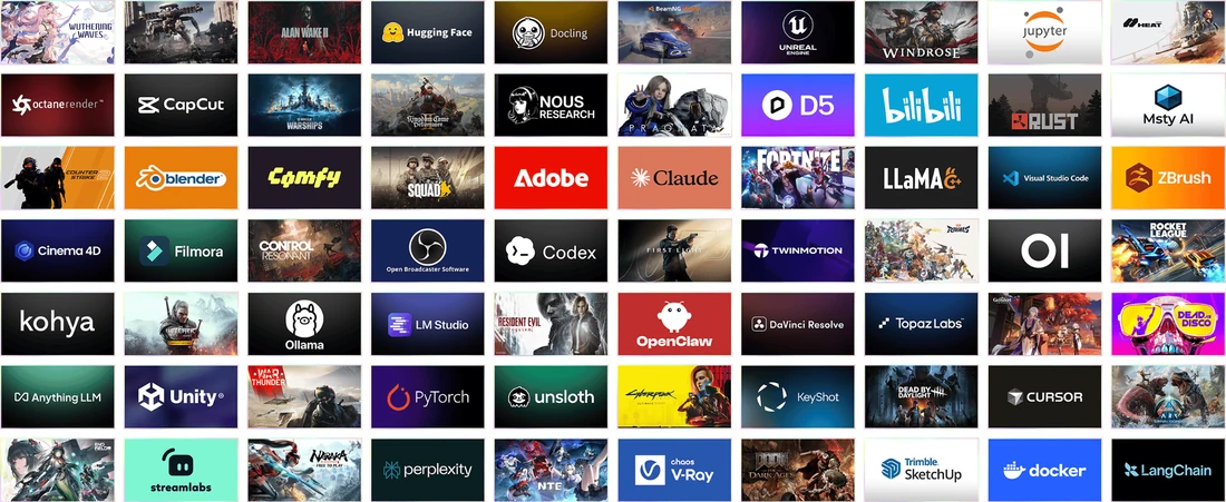Apps og spil med RTX